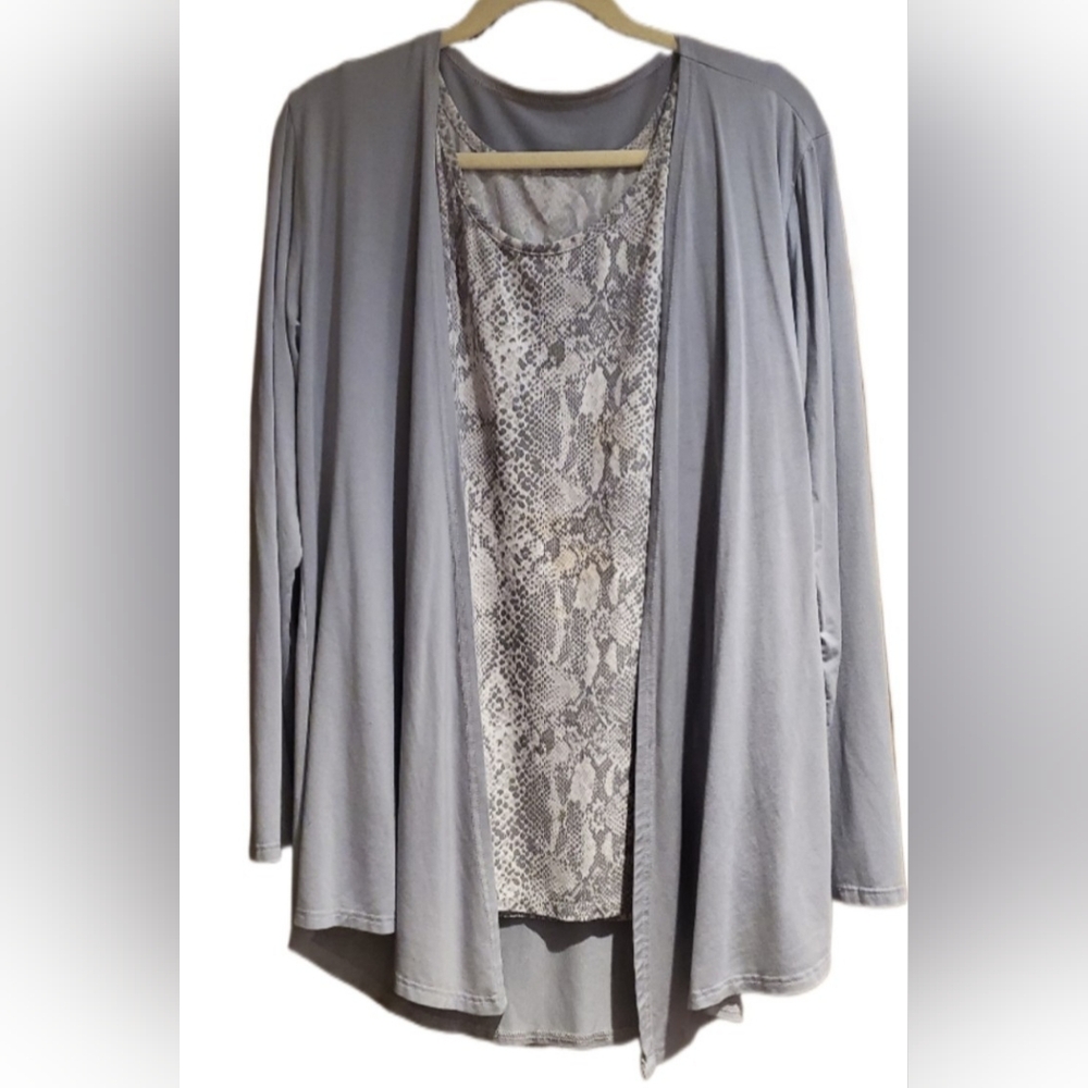 TownCat, Women's 2pc Top and Shrug Sz 0X 14